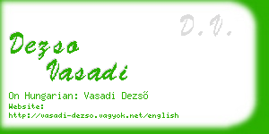 dezso vasadi business card
